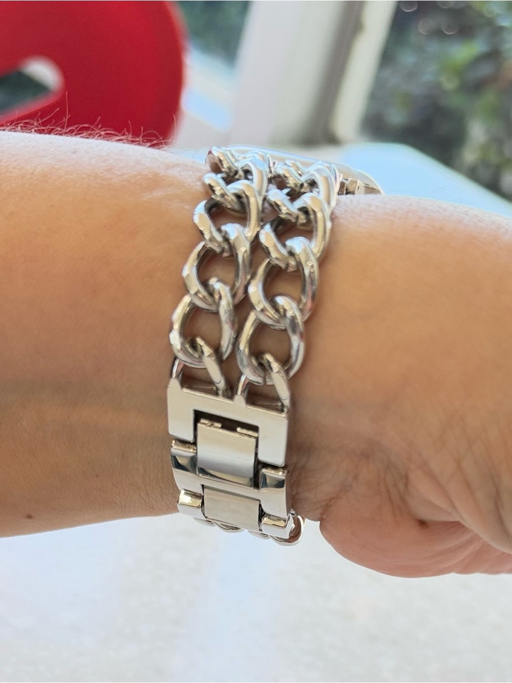 Sterling Silver Chain Link Bracelet - Polished Silver
